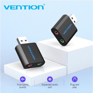 Vention Mini External USB Sound Card USB to 3.5mm headphone Adapter Audio Card for Mic Speaker