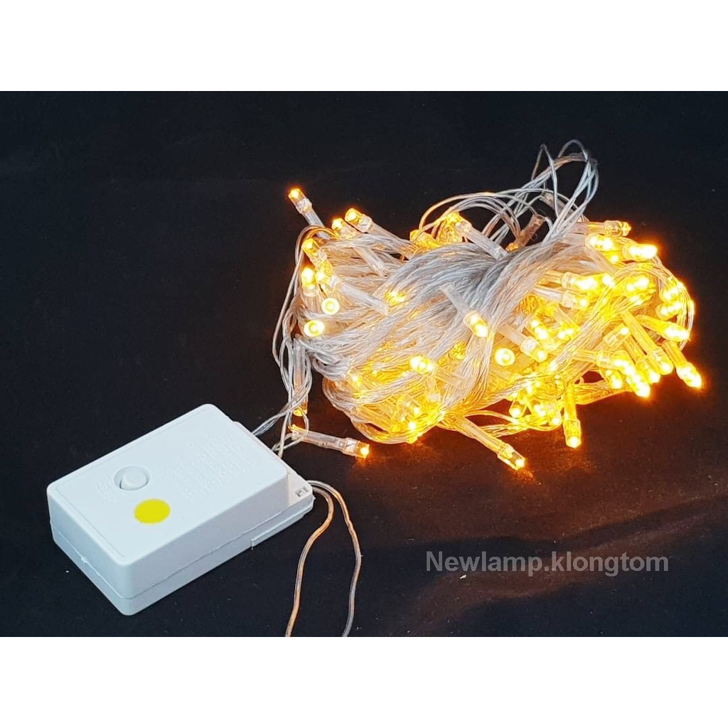 [9.15 เก็บโค้ดส่งฟรีหน้าร้าน]ไฟประดับLED 100 ดวง ยาว8.5 เมตร ปรับจังหวะกระพริบได้ 8 แบบ เหมาะสำหรับตกแต่งสถานที่ มี9สี ราคา ถูกที่สุด ดีลบีเคเค แกลเลอรีภาพที่ 6