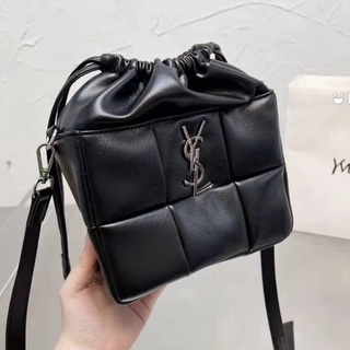 กระเป๋าสะพาย Y S L Calfskin Bucket Bag 9”