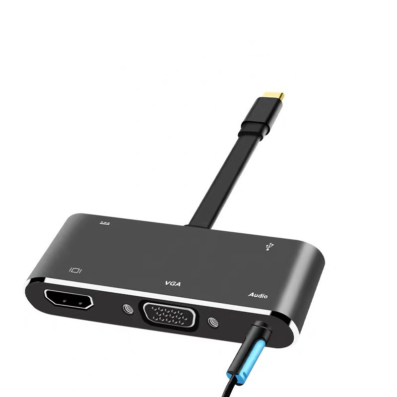 5in1 USB 3.1 Type C to HDMI+VGA Female Adapter