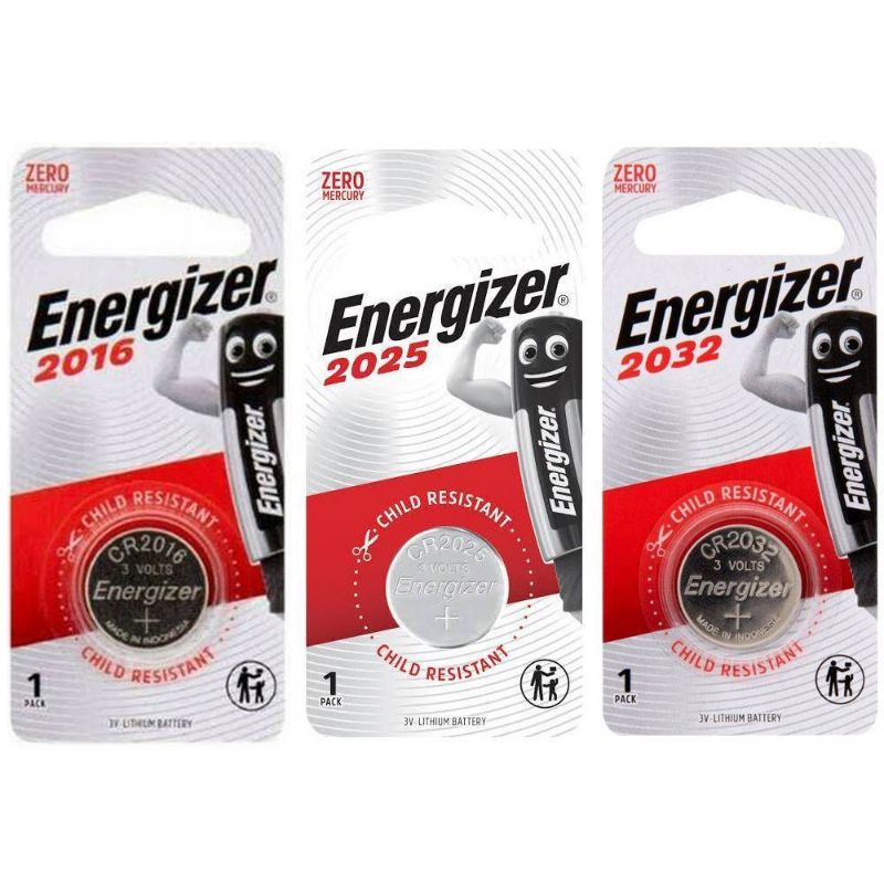 ถ่าน Energizer เลือกขนาด CR2032, CR2025, CR2016  Lithium 3V  แพคเดี่ยว จำนวน 1ก้อน ของใหม่ ของแท้บริ