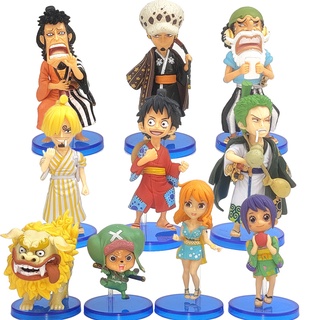 ตุ๊กตาฟิกเกอร์ One Piece Luffy Zoro Otama Sanji Nami Trafalgar Law Usopp Tony Tony Chopper 10 ชิ้น