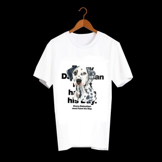 เสื้อยืด เสื้อยืดลายหมา เสื้อยืดสกรีนลายหมา Dalmatian DJ8