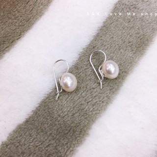 ต่างหูไข่มุกทรงซาลาเปาแบบหลอดระย้า (Freshwater Pearl)