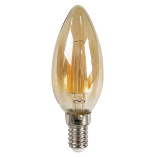 หลอด LED หลอดไฟ LED RACER CANDLE FILAMENT AMBER 2 วัตต์ E14 WARMWHITE