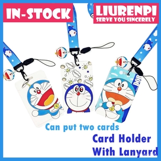 โดราเอมอน Doraemon ซองใส่บัตร Card Holder With Lanyard สายคล้องบัตร Neck Strap ซองใส่บัตรพนักงาน Card  Holder บัตรเครดิต Bus Card Case Lanyard Work Identity Badge 2 Cards Cover ที่ใส่บัตรคล้องคอ สายคล้องบัตร สายคล้องบัตรพนักงาน นักเรียน กรอบบัตร+สายคล้องค