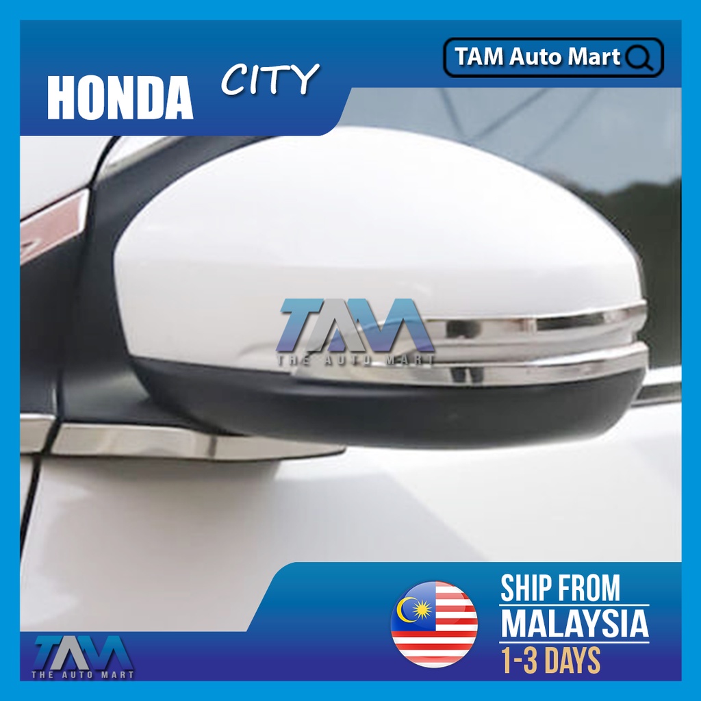 ฝาครอบกระจกมองข้างรถยนต์ โครเมี่ยม สําหรับ Honda City GM6 City GM6 (2014-2020) TAM