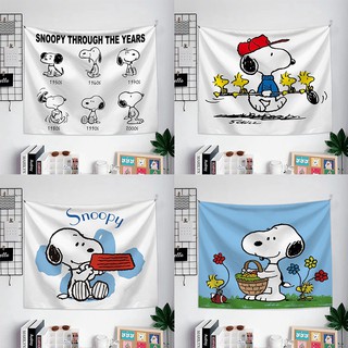 ผ้าแขวน ผ้าตกแต่งห้อง น่ารัก snoopy แขวนผ้า ins การ์ตูนตกแต่งห้องเด็กพื้นหลังผ้าข้างเตียงนอนหอพักการเปลี่ยนแปลงผนังผ้า