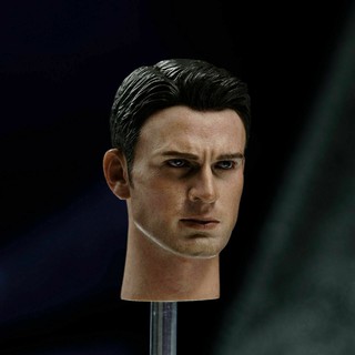 โมเดลฟิกเกอร์ 1/6 Steve Rogers Chris Evans Head Sculpt Fit 12 นิ้ว Male Muscle Action Figure Body