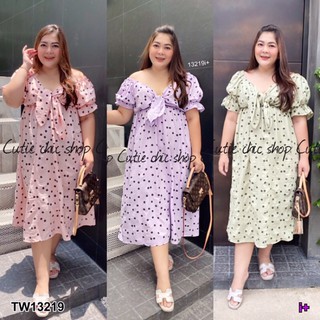 Maxi Dress #BigSize เดรสยาว แขนตุ๊กตา ผูกโบว์ด้านหน้าเก๋ๆ พิมพ์ลายดอกไม้ ลุ๊คคุณหนูสุดๆ