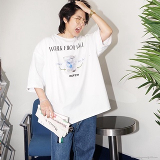 GP QCLOTH เสื้อ Oversize พรีออเดอร์ !! ลาย WORK FROM HELL oversize SML