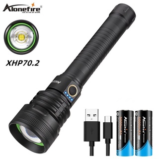 Aloenfire H32 Xhp70.2 ไฟฉาย LED ใช้แบตเตอรี่ 26650 กันน้ํา สําหรับตั้งแคมป์กลางแจ้ง