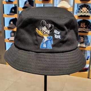 Bucket Hat NY ปักลาย Donald Duck พับได้ เหมาะกับเดินชายหาด สไตล์ชาวประมง หมวกบักเก็ต สําหรับผู้ชาย และผู้หญิง