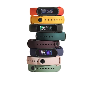 สายนาฬิกาข้อมือซิลิโคน สําหรับ Xiaomi Mi Band 6 Mi Band 5 Miband 4