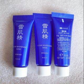 มาร์คดำ Kose Sekkisei Clear Whitening Mask
-ขนาดทดลอง  10ml.