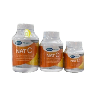 Mega We Care Nat-C 1,000 mg. (30,60,150 เม็ด) วิตามินซี 1,000 มิลลิกรัม เสริมภูมิต้านทาน ป่องกันหวัด ถูมิแพ้