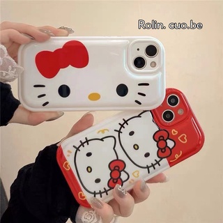 เคสโทรศัพท์มือถือ กันกระแทก ลายการ์ตูนคิตตี้น่ารัก สไตล์คลาสสิก สําหรับ Iphone 13 12 11 pro max XR XS SE