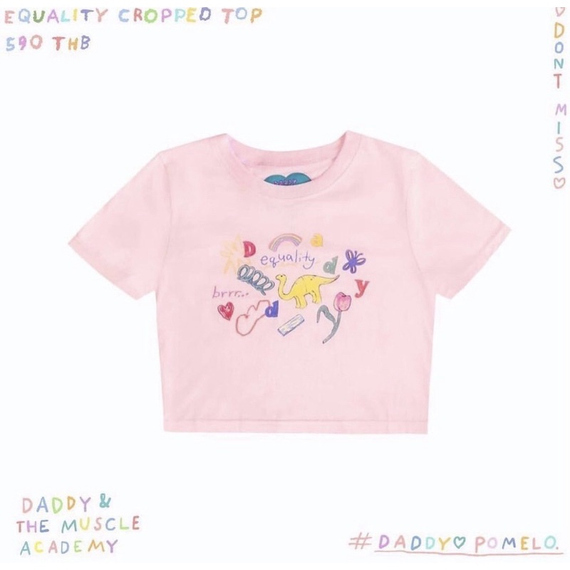 equality crop top จากร้าน daddy abd the muscle academy