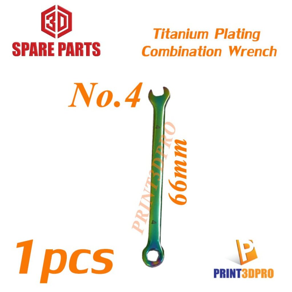 3D tool Spare Parts ประแจขนาดเล็ก 4,4.5,6,7,8,9,10 ชุบ Titanium Plating wrench 1=ชิ้น ราคา ถูกที่สุด ดีลบีเคเค แกลเลอรีภาพที่ 2