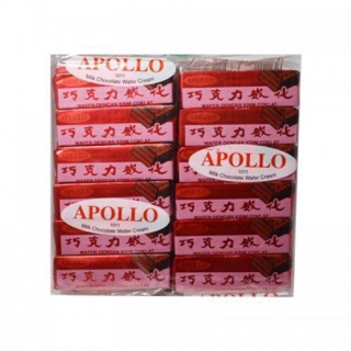 Apollo เวเฟอร์ เคลือบ ช็อกโกแลต [48ชิ้น]