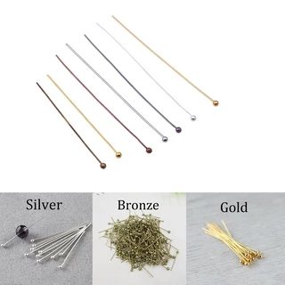 ST.KUNKKA โลหะหัวบอล หมุด เข็มลูก หัวโลหะเล็บสำหรับทำเครื่องประดับ Diy (200 ชิ้น/ล็อต 16 20 25 30 40 50 มม.)