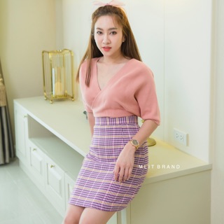 Shinori purple Skirt (Mlit_Brand) (สีม่วงลายชิโนริ)