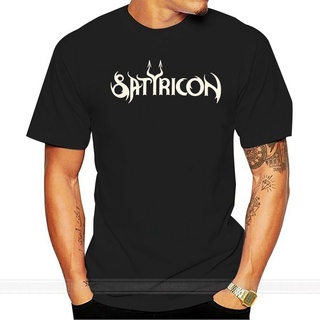 เสื้อยืด ผ้าฝ้าย 100% พิมพ์ลายโลโก้ satyricon ตลก ไซซ์ยูโร สําหรับผู้ชาย