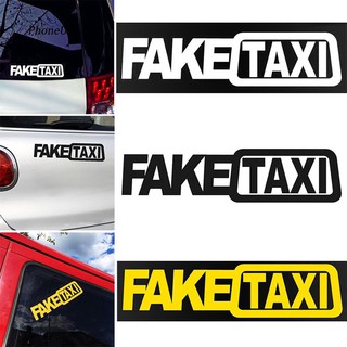 สติกเกอร์ตกแต่งรถยนต์ ลายตัวอักษร Fake Taxi