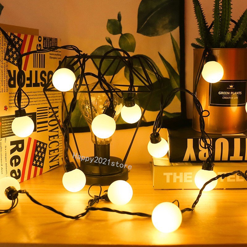 ไฟปีใหม่ ไฟเชอร์รี ไฟกระพริบ ไฟตกแต่ง ไฟสลับสี LED 40 ดวง ยาว 5 เมตร