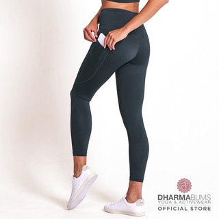 Dharma Bums Motion Legging 7/8 - Deep Ocean กางเกงเลกกิ้งออกกำลังกาย มีกระเป๋า ดาร์มา บัมส์