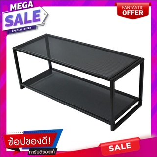 ชั้นวางรองเท้า 2 ชั้น STACKO SI2417S 70X27X27.7 ซม. สีดำ ที่จัดเก็บรองเท้า 2 TIER SHOE RACK STACKO SI2417S 70X27X27.7CM