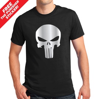 [S-5XL]The PUNISHER เสื้อยืด พิมพ์ลายหัวกะโหลก Marvel Cool Superhero 12 สําหรับผู้ชาย 800394