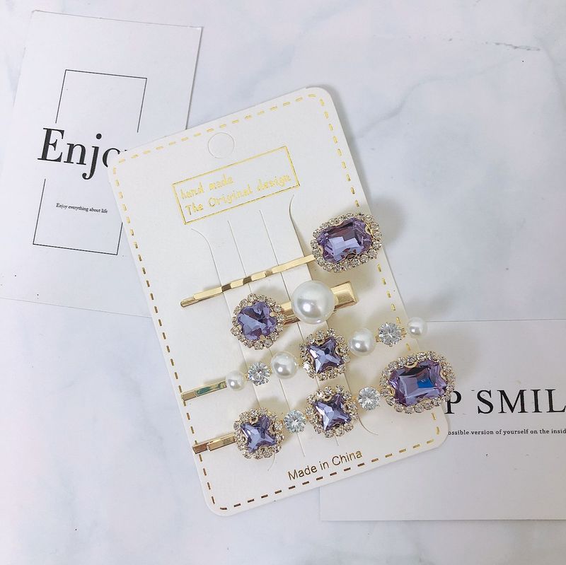 ชุดกิ๊บติดผม Rhinestone ย้อนยุคสีมรกตที่เรียบง่ายและสวยงาม, คลิปหนีบผมด้านข้างที่หักด้วยแสงหรูหราทั้งหมด, คลิปด้านบน, คลิปคำเดียว