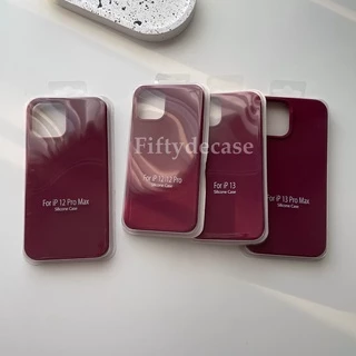 เคสกำมะหยี่ รุ่น 7-16promax เคสซิลิโคนสีพื้น ไม่มีโลโก้ (สีไวน์) พร้อมส่ง !!!