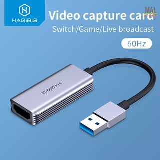 ราคาVideo Capture Card USB 3.0 4K HDMI Hagibis For Mobile Nintendo Switch PlayStation Notebook Video Camera