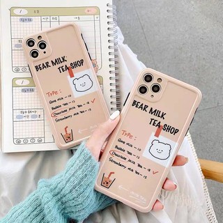 11 promax iPhone case เคสนิ่ม เนื้อซิลิโคน for iPhone X XS MAX XR  7+ 8PLUS full cover case bear milk TPU-R1401