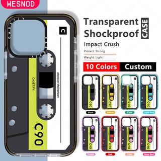 กันกระแทกใสแข็งแฟชั่นเคสโทรศัพท์มือถือ ลาย Mixtape Neon Remix สีดํา สไตล์เรโทร สําหรับ IPhone X Xs Xr 12 Pro Max 15 14 11 13 7 8 Plus Mini Se2020 C90คุณภาพสูงใสบางนิ่มTpu Casetifyซิลิโคนยี่ห้อโทรศัพท์มือถือไอโฟนปกป้องฝาปิด