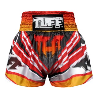 กางเกงมวยไทย ทัฟฟ์ TUFF Muay Thai Boxing Shorts Red Cool Design แดง