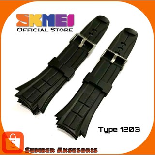 สายนาฬิกาข้อมือ สายยาง สีดํา สําหรับ Skmei 1203 Skmei 1203 Oem