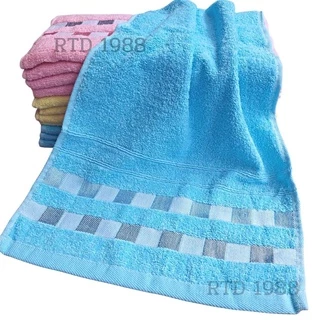 ผ้าขนหนูเCotton สำหรับเช็ดหน้า เช็ดตัว เช็ดผม 1 แพ็ค 12 ผืนคละ 4 สี และ 3 สี ให้