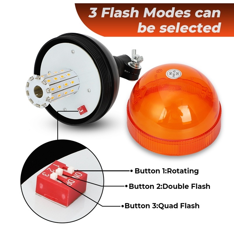 ไฟสัญญาณเตือน Led 60 ดวง 12V 24V 40 ดวง สําหรับติดหลังคารถยนต์ - รูปที่ 5