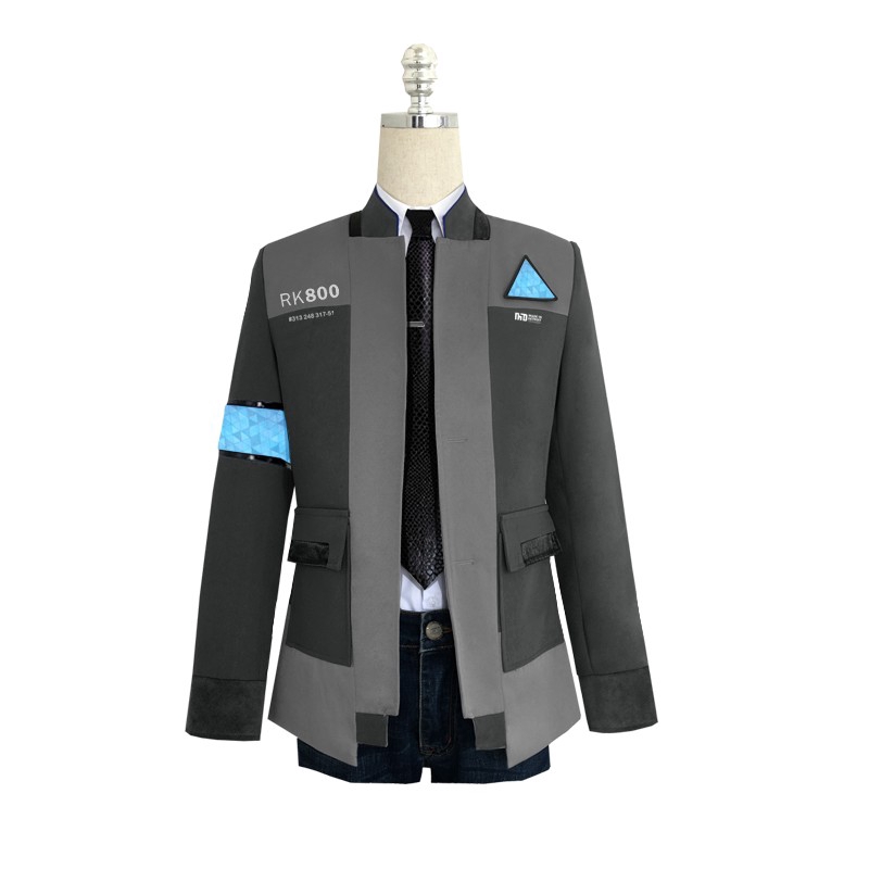เกมดีทรอยต์: กลายเป็นมนุษย์ Connor RK800 Agent Uniform Suit Cosplay Coats