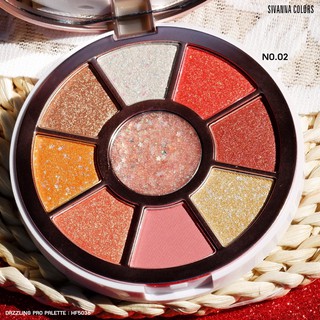 SIVANNA DAZZLING PRO PALETTE -HF5036 อายแชโดว์เนื้อฝุ่นผสมชิมเมอร์ มาพร้อมกับกลิตเตอร์สุดวิ้ง**ของแท้ พร้อมส่ง