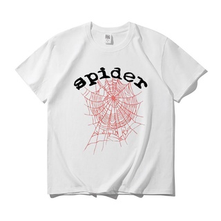 เสื้อยืดครอปเสื้อยืด ผ้าฝ้าย 100% พิมพ์ลายกราฟฟิค Spider Young Thug King Sp5der สําหรับผู้ชาย และผู้หญิง 555555 เสื้อยืด