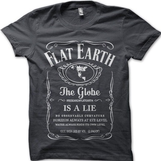 เสื้อผ้าผชเสื้อยืดแบน Earth is FLATS-5XL