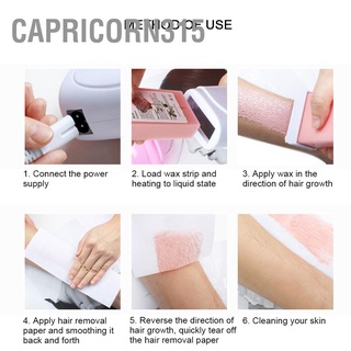 Capricorn315 เครื่องทําความร้อนแว็กซ์กําจัดขน แบบมือถือ 100 กรัม สีขาว