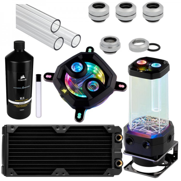 CORSAIR Hydro X Series Custom WATER COOLING KIT (ไม่รวมพัดลม) Shopee