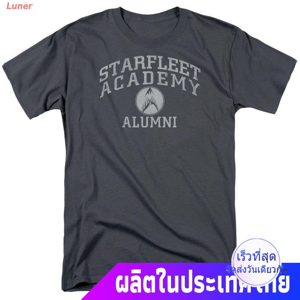 Luner สตาร์เทรคเสื้อยืดผู้ชายและผู้หญิง เสื้อยืดลายกราฟฟิก Alumni Starfleet Academy Star Trek Star Trek Sports T-shirt