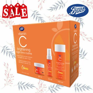 🔥วิตามินซี เซ็ต 3ชิ้นยอดนิยม Boots Vitamin C Night-Time Brightening Routine
Gif Set 3 Tooner Serum Sleeping mask