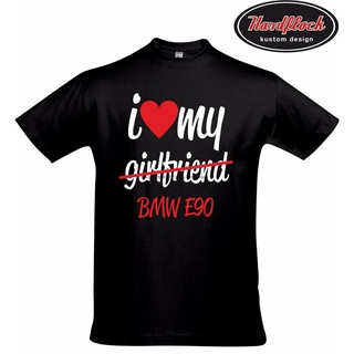 เสื้อยืดลําลอง ผ้าฝ้าย 100% แขนสั้น คอกลม พิมพ์ลาย I Love My Girlfriend e90 m3 Power 3er Fun พลัสไซซ์ แฟชั่น สําหรับผู้ช